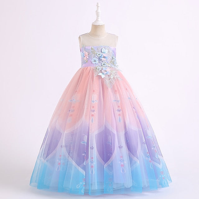 Girls' Party Kids Flower Dress Girl