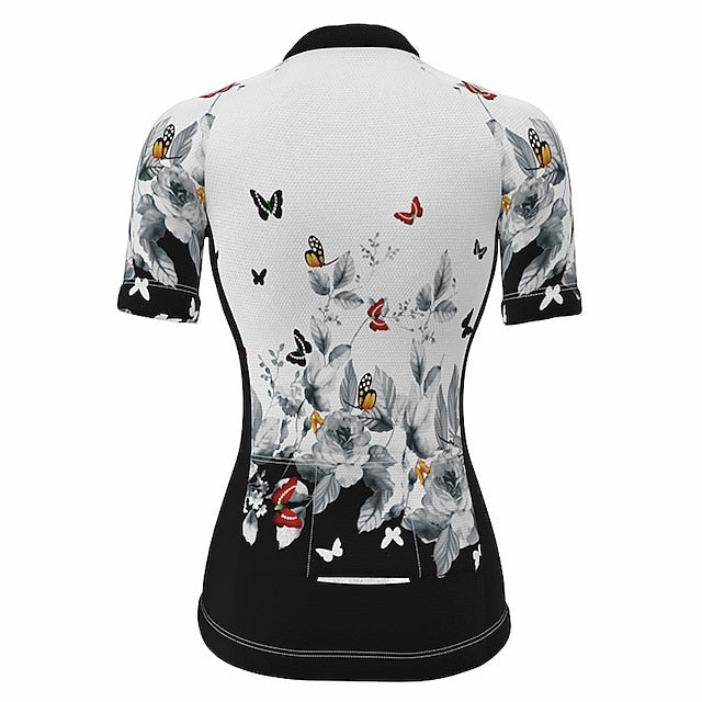 Women's Cycling Jersey Butterfly Floral Botanical Flower