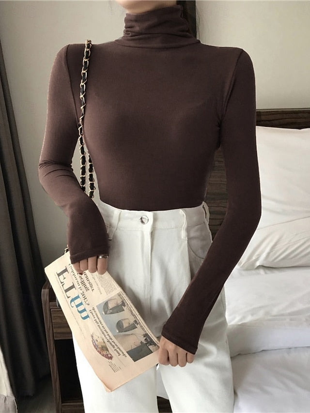 Women's Blouse Ruched Solid Color Stylish Casual Long