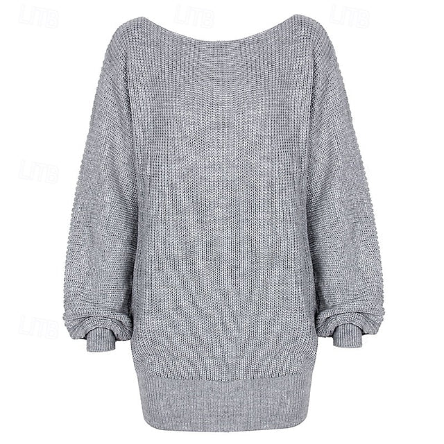 Women's Mini Dress Sweater Dress Fashion Modern Lantern