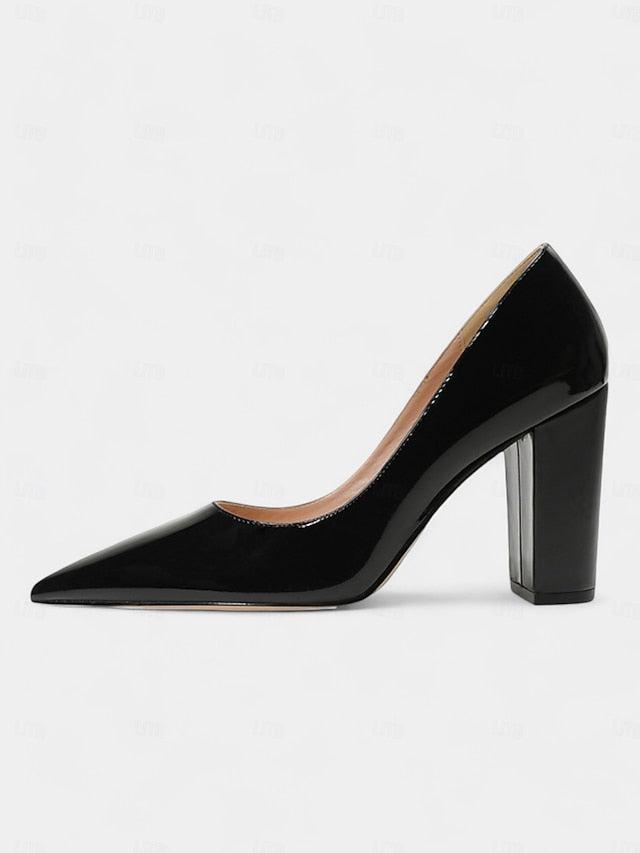 Heel Heels Block | High Pointed Suede Toe Classic Women's