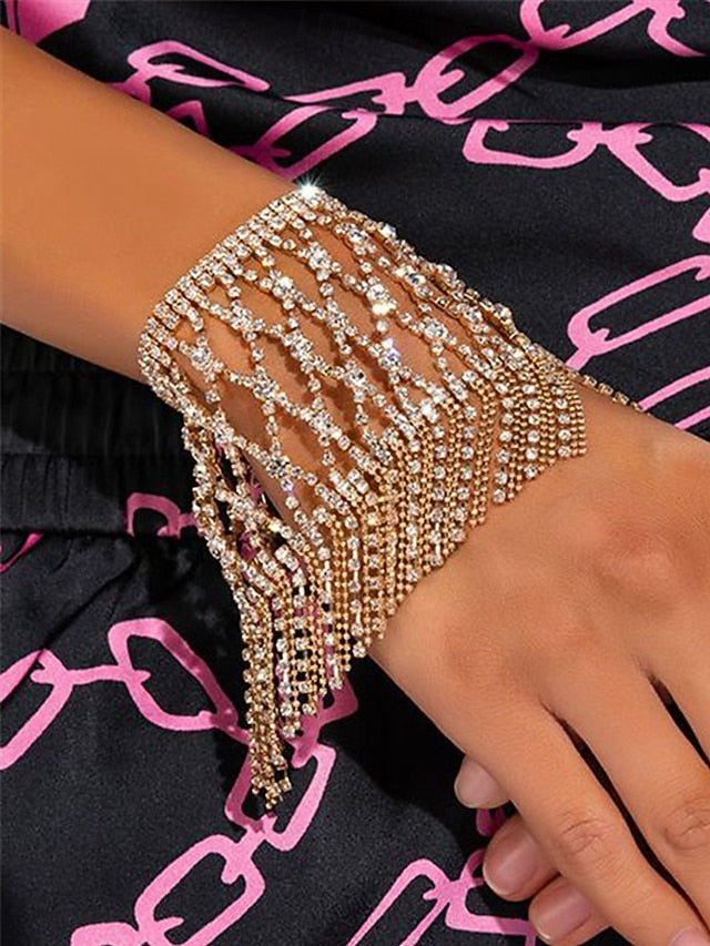 Women's Luxury Crystal Bracelet Chain – Rhinestone Hand
