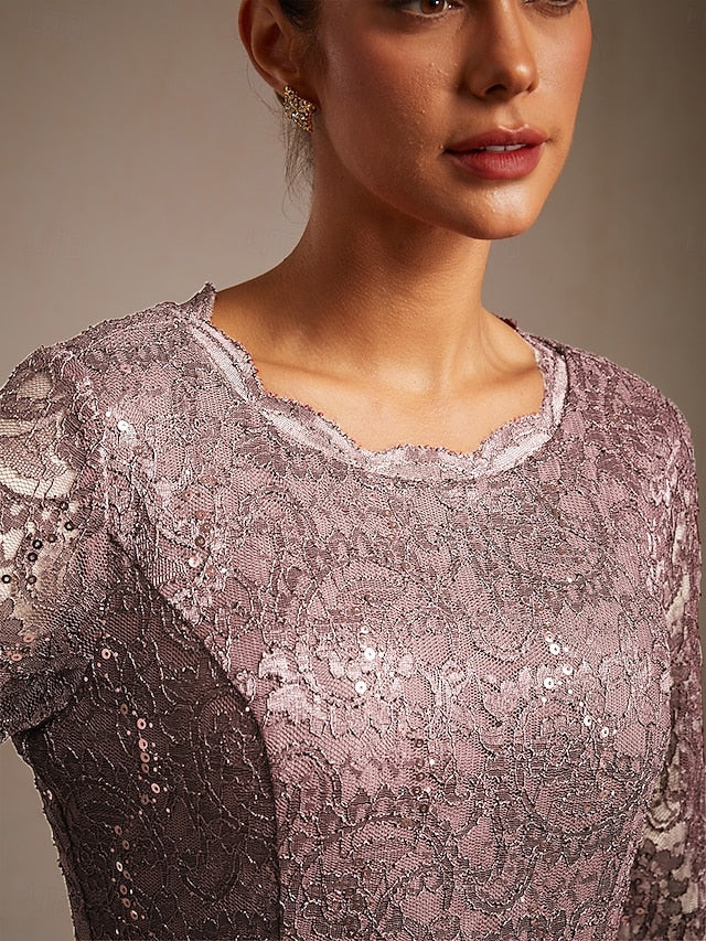 Women's Midi Dress Chiffon Dress Sequins Elegant Wedding