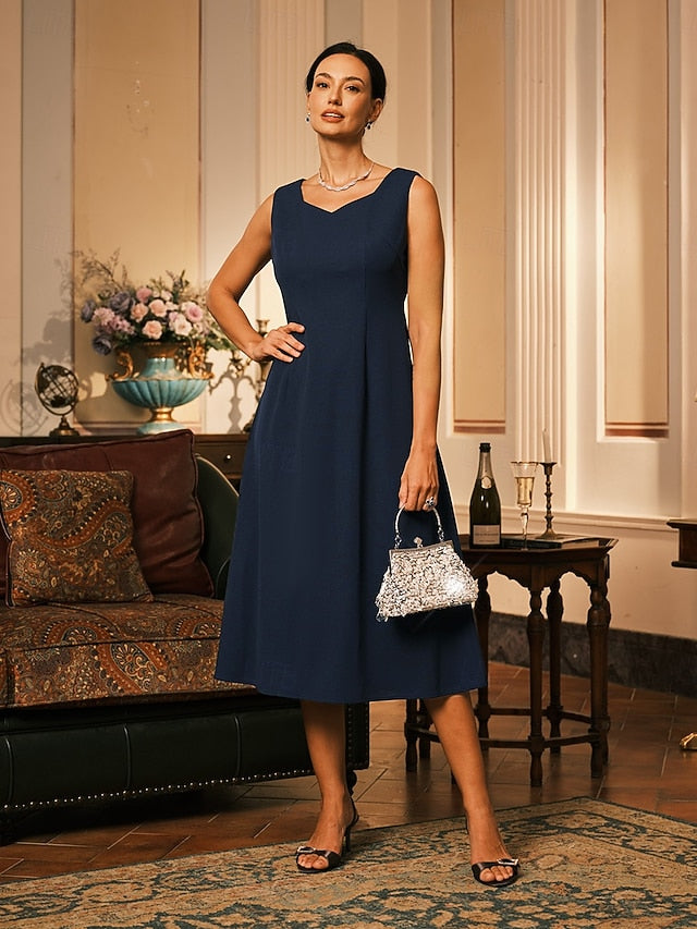 Women's Tea Length Cocktail Dress Dress Set Wedding Guest