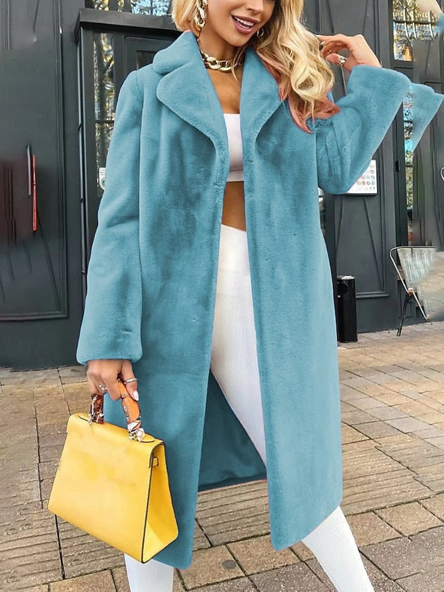 Faux Women's Fur Furs Coat Warm Comfortable