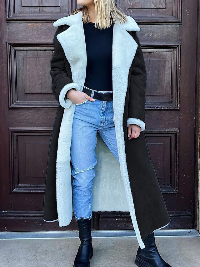 Coat Women's Teddy Fleece Pocket Jacket Breathable Warm