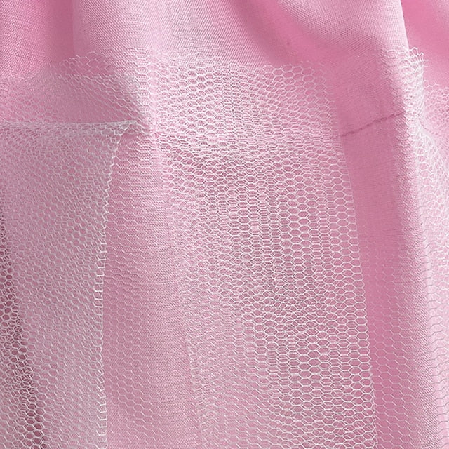 Girl Dress Girls' Flower Colored Solid Kids