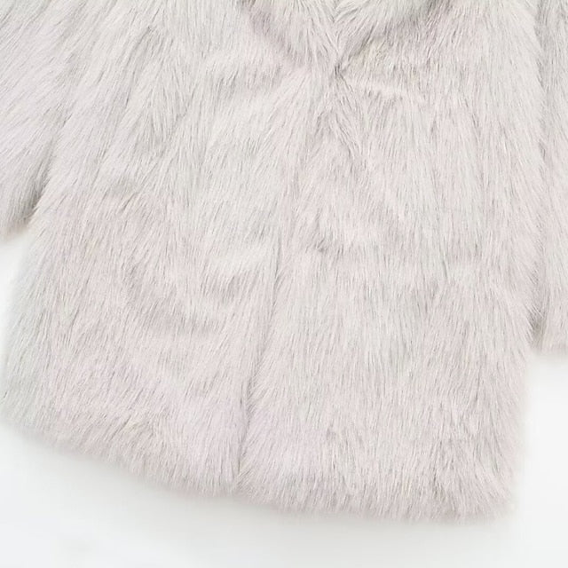Furs Coat Faux Pocket Comfortable Fur Warm Women's