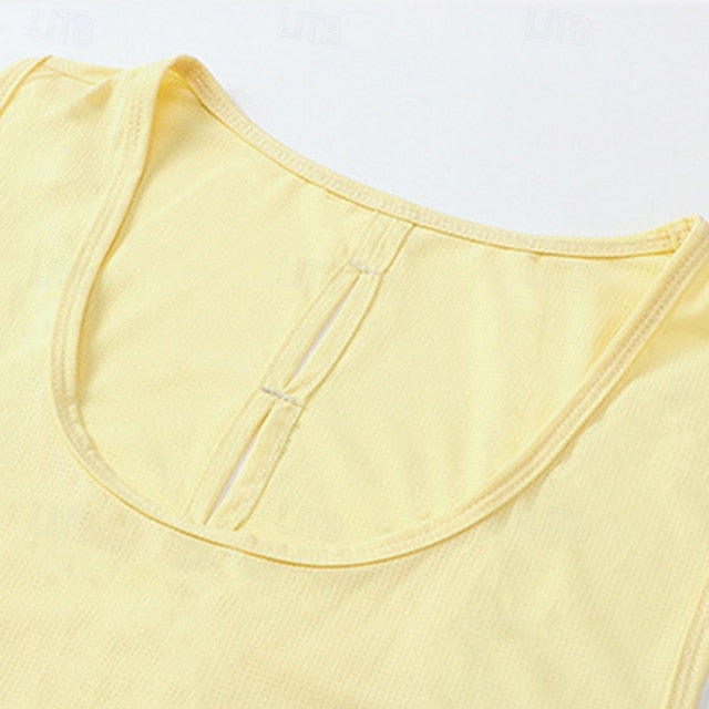 Women's Solid Colored Tank Top Workout Tops Loose Fit