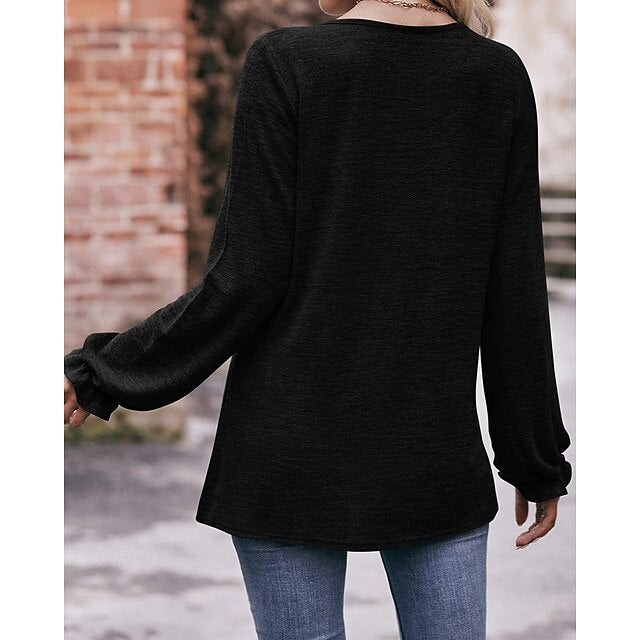 Women's Pullover Shirt Casual Tops Long Sleeve Top