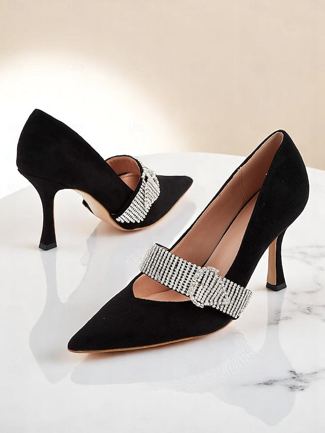 with Pumps Rhinestone-Embellished Slingback Women's