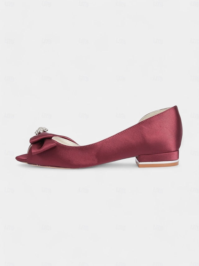 with in sparkling flats luxurious a satin Elegant crafted