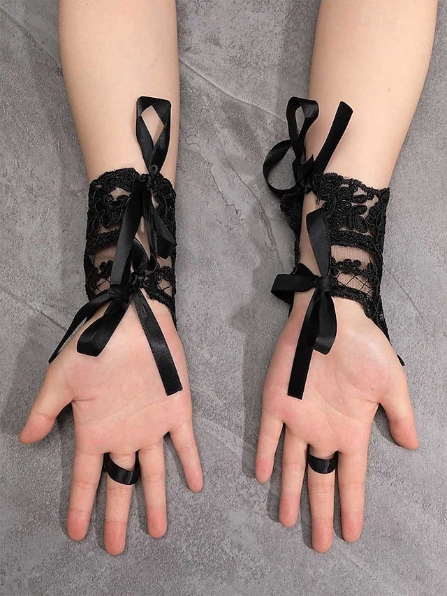 White Gloves – Bridal Lace Elegant Wedding Vintage Fingerless
