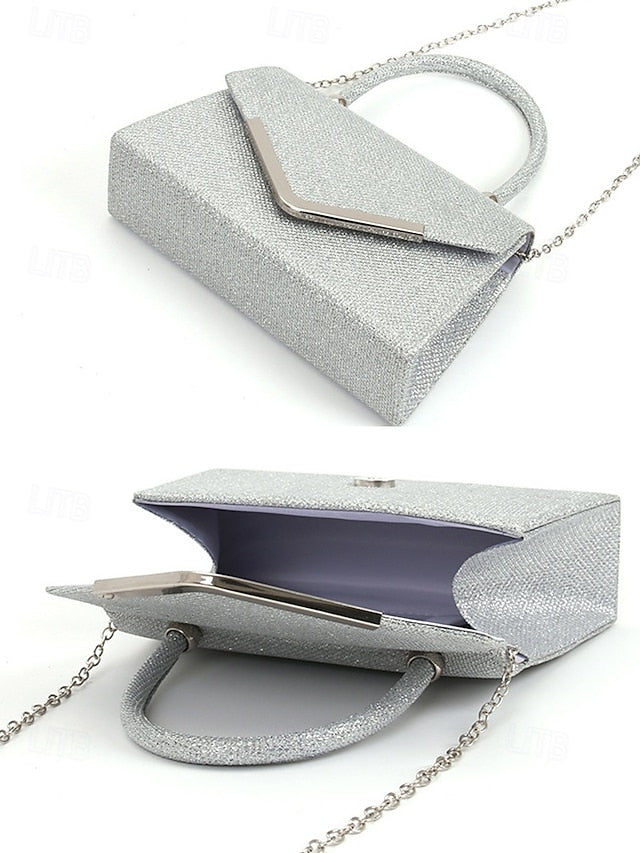 Chain Glitter – Bag with Women's Evening Clutch Strap