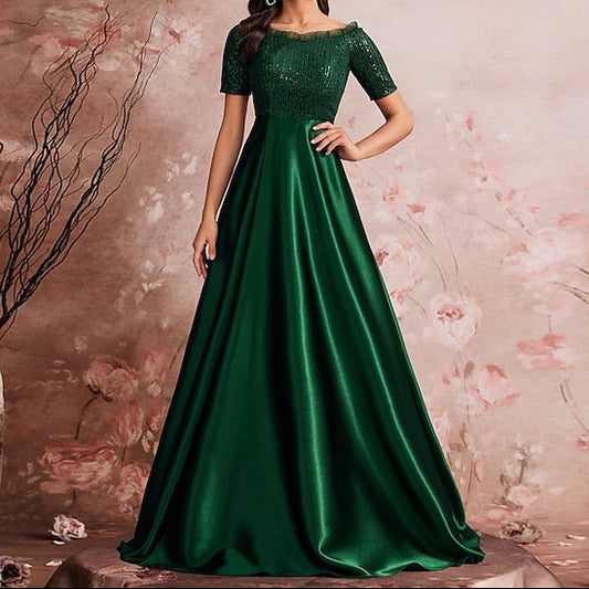 Evening Formal Sparkle Mother Gown A-Line the of Bride Dress