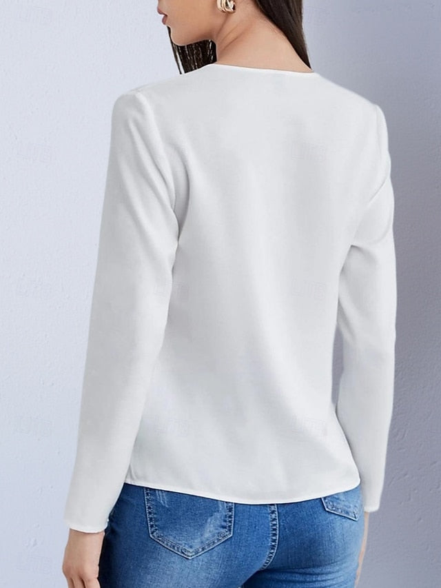 Women's Shirt Satin Shirt Casual Shirt Plain Vintage