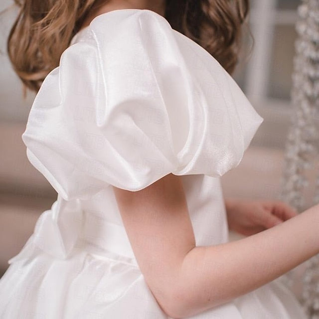 Long Dress Color Party Kids Girl Girls' Flower Solid