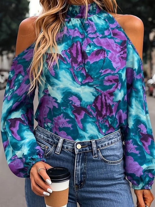 Women's T Shirt Tee Top Eyelet Floral Elegant Fashion