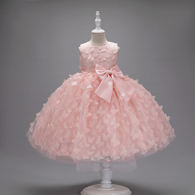 Girls' Dress Butterfly Party Flower Girl Kids