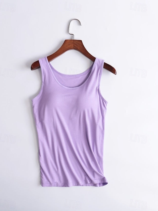 Women's Camisole Tank Top Solid Color Daily Basic Casual