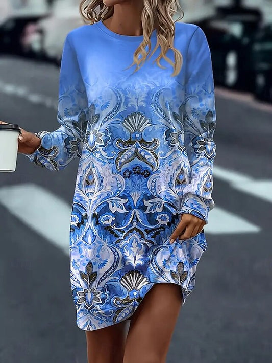 Women's Sweatshirt Dress Mini Dress Shift Dress Casual