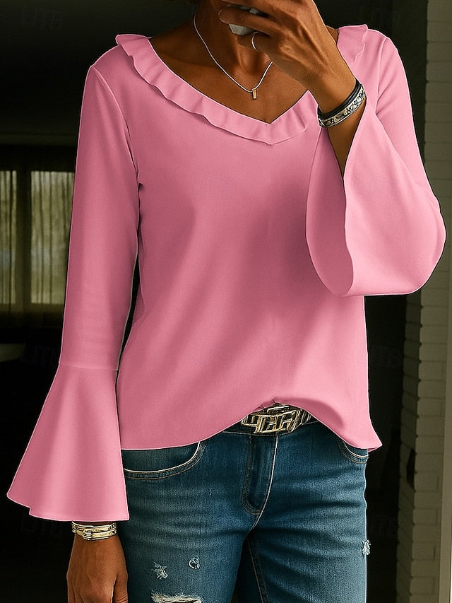 Women's Tunic Solid Color Elegant Vintage Stylish Long