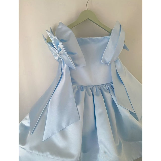 Dress Flower Party Girls' Kids Color Girl Solid