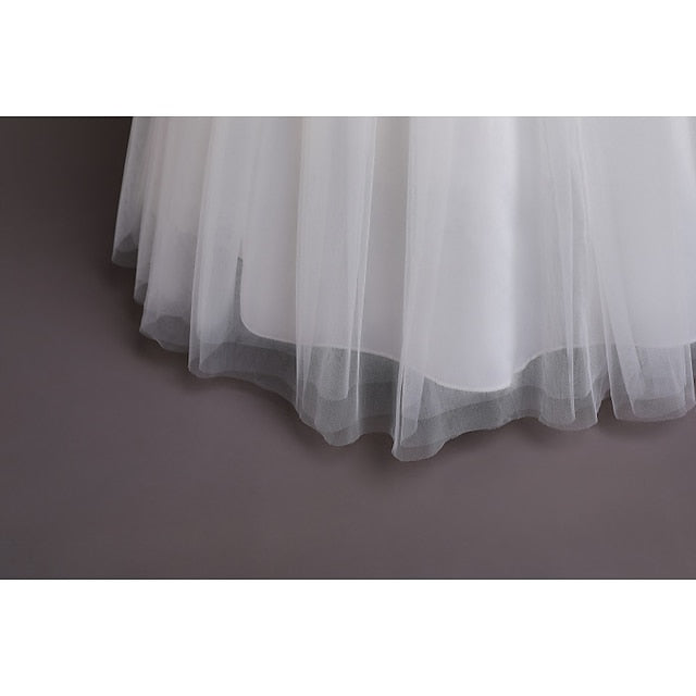 Color Dress Girls' Flower Kids Solid Party Girl