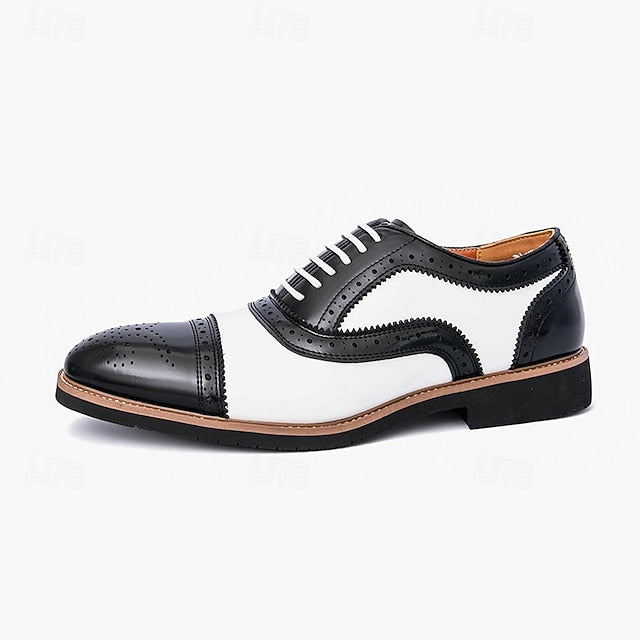 Oxford with Brown White and Brogue Classic Men's Shoes