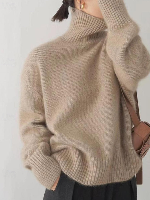 Women's Sweater Pullover Streetwear Casual Solid Color