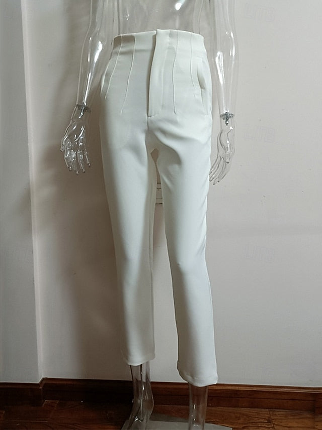 Women's Chinos Streetwear Casual Full Length Medium Waist