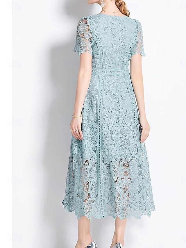 Dress Elegant Length of Crew Tea the Bride Neck Mother