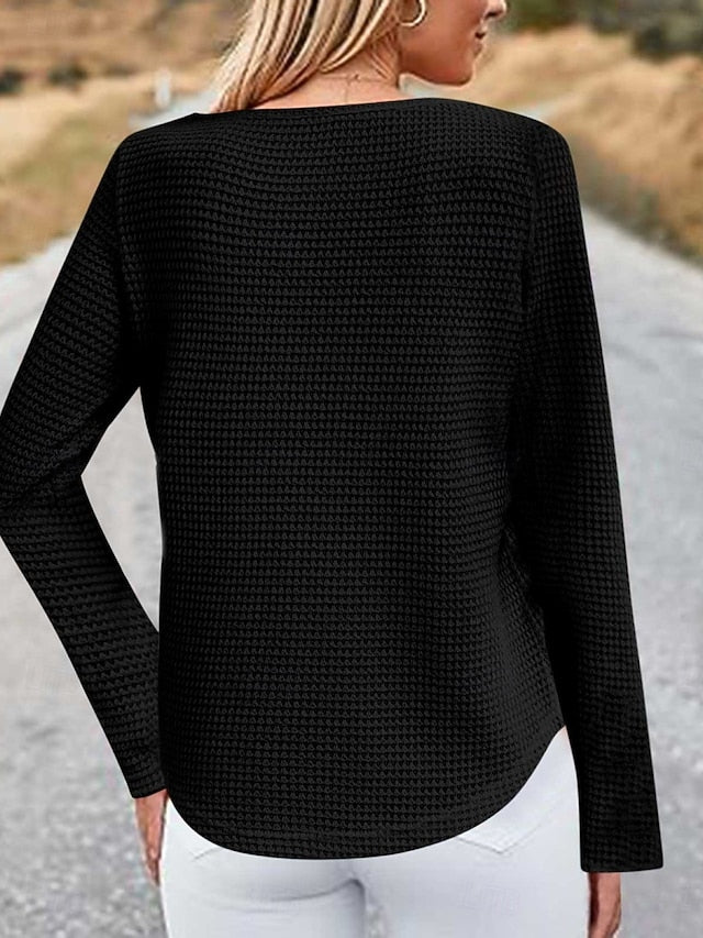 Women's Blouse Lace Patchwork Solid Color Elegant Stylish