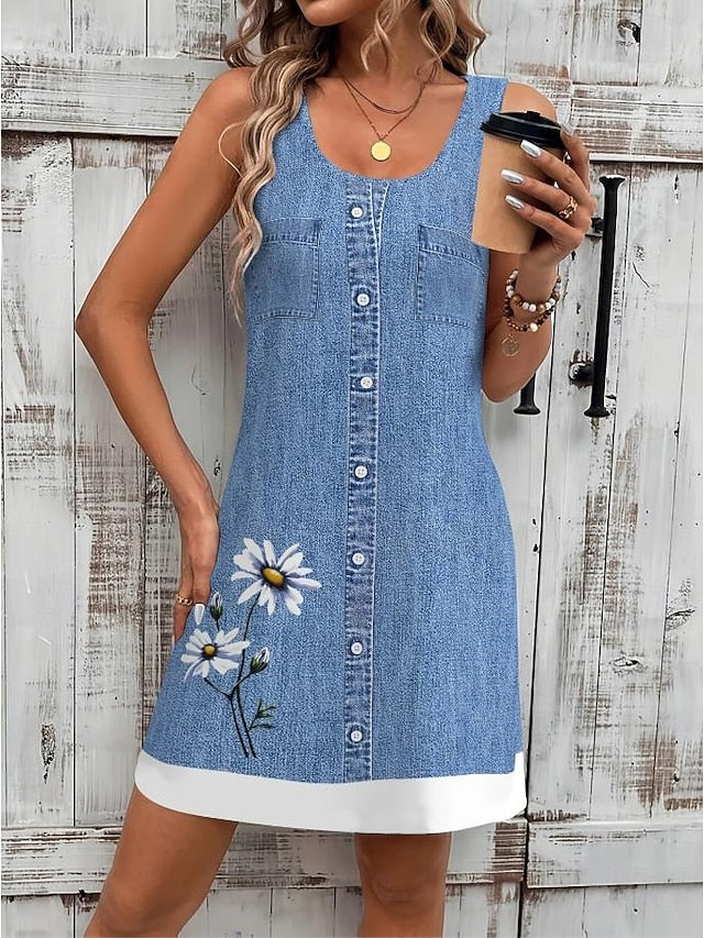 Women's Mini Dress Sundress A Line Dress Summer Dress