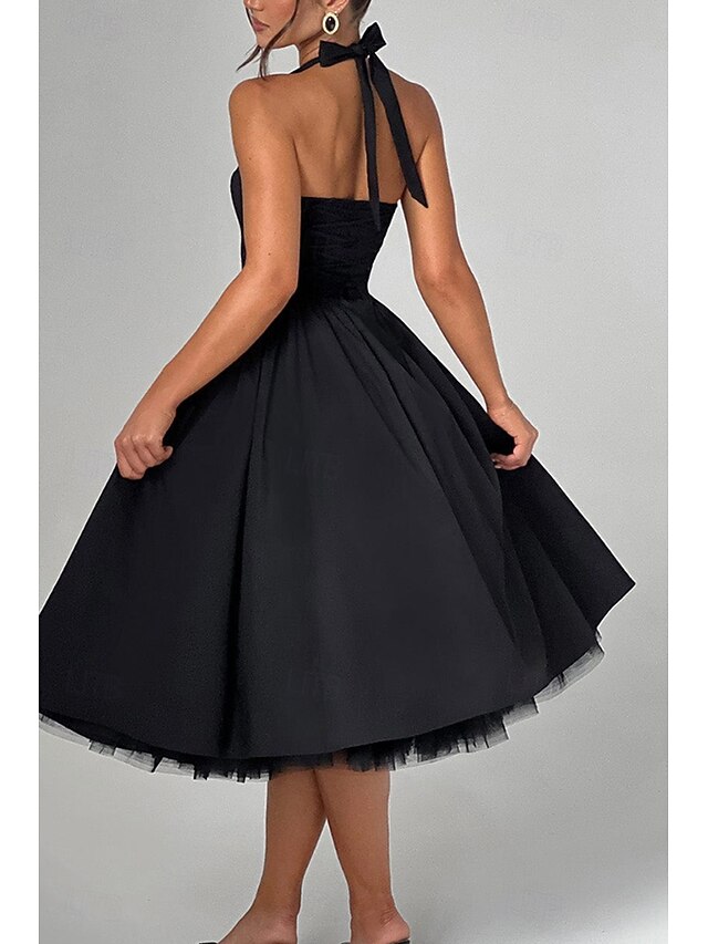 Women's Midi Dress White Dress Graduation Dress Fashion