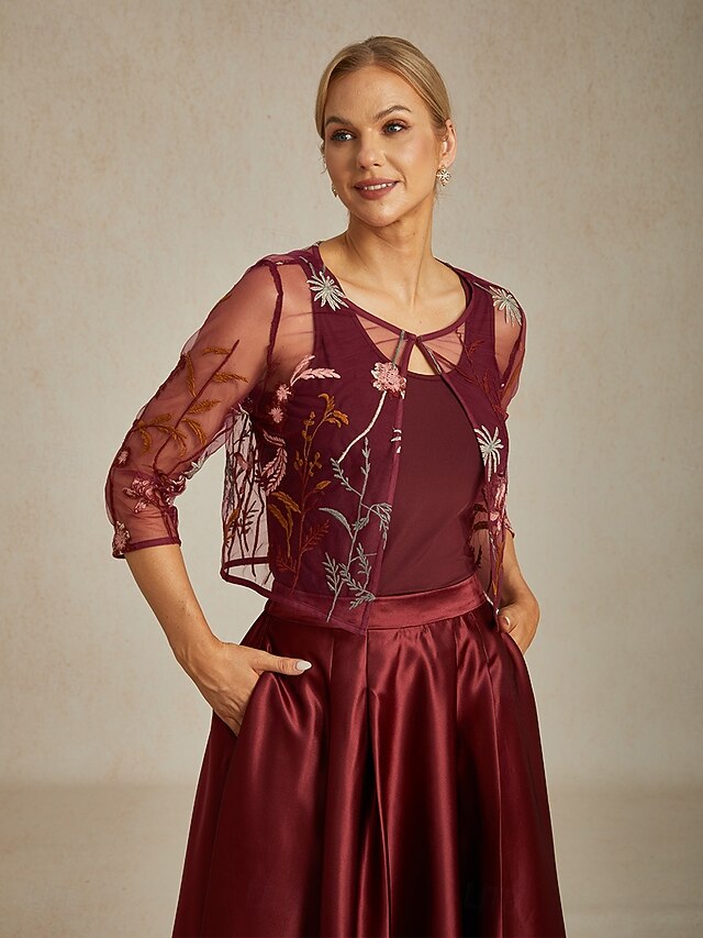 Women's Lace Tops Lace Embroidered Floral Elegant Stylish