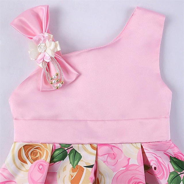 Flower Girls' Dress Party Easter Summer Sleeveless 3D