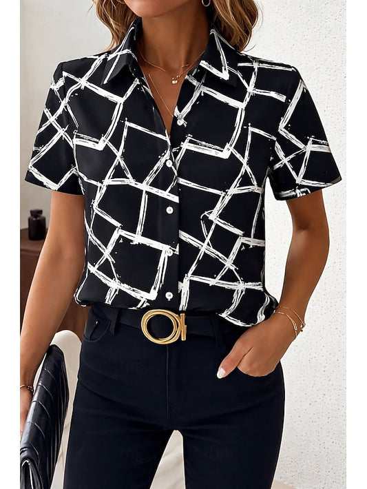 Women's Shirt Graphic Striped Abstract Vintage Tropical