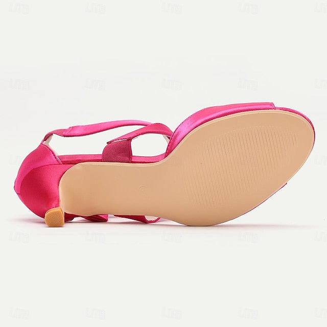 Heel Kitten Women's Shoes Open Bowknot Bridal Wedding