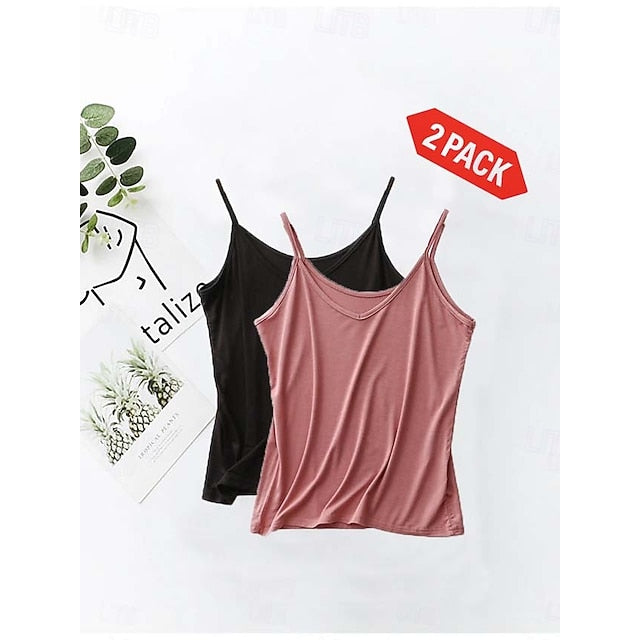Women's Camisole Tank Top Backless Solid Color Daily Basic