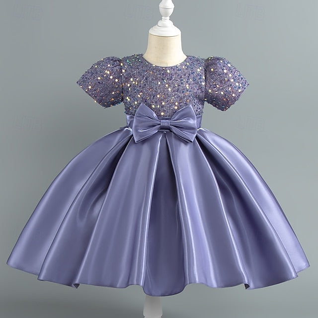 Sequin Party Short Girls' Toddler Sleeve Dress Wedding