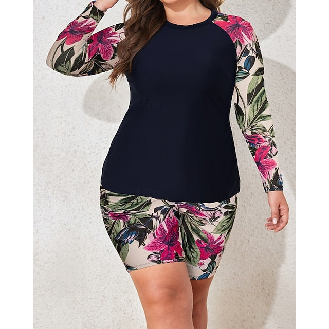 Women's Standard Rash Guard Plus Size Bathing Suites