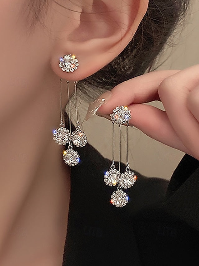 – Elegant for Women Dangle Earrings Sparkling Crystal