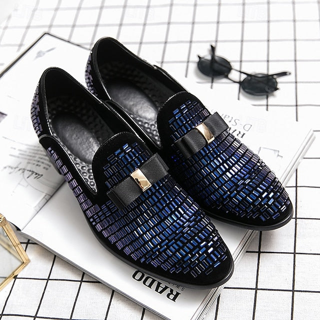 – Prom Monk Silver Elegant Strap Men's and Woven Loafers