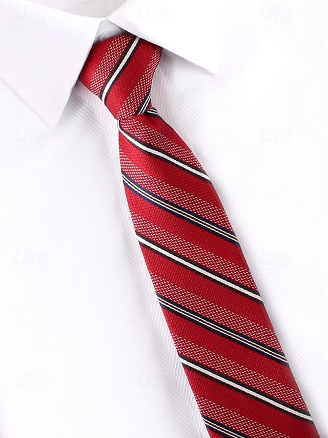 Ties Men's Pre-Tied Narrow - Stripes Classic and Zip