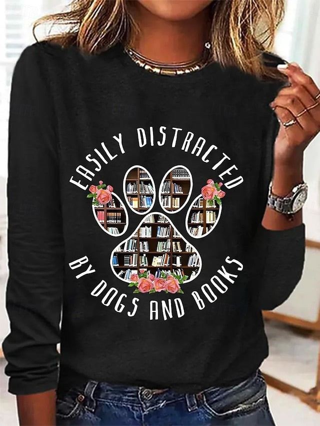 Women's T Shirt Print Floral Graphic Letter Vintage Fashion