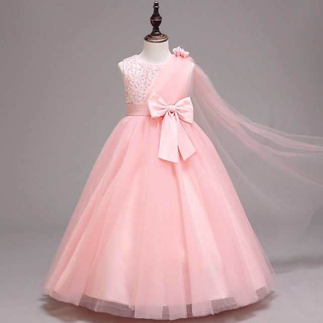Solid Girl Kids Girls' Colored Dress Flower
