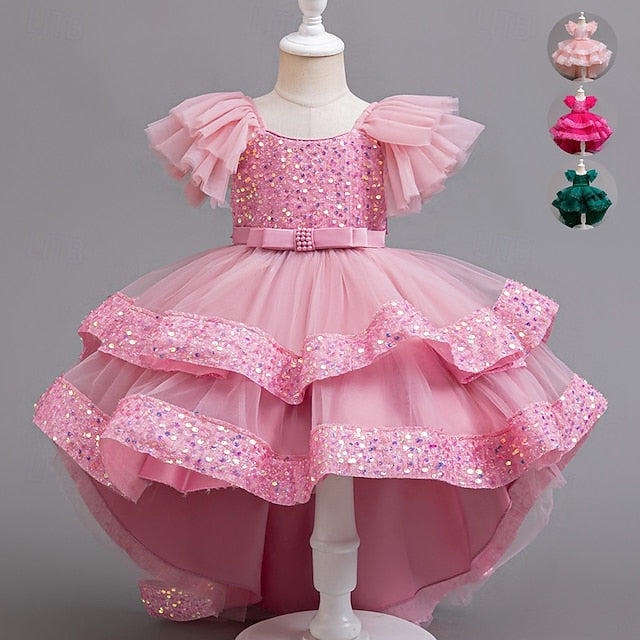 Sequin Sleeveless Special Girls' Dress Kids Party Wedding