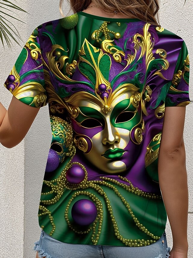 Carnival Women's T Shirt Print Graphic Casual Short Sleeve