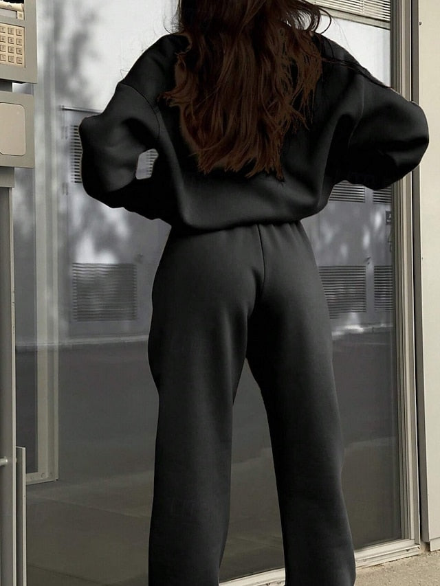 Women's Two Piece Sets Tracksuit Pants Sets Long Sleeve